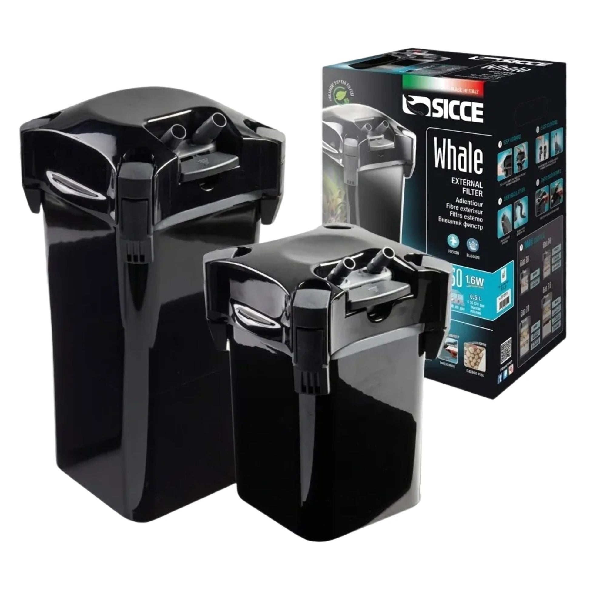 Sicce Whale 500 Aquarium Canister Filter | Ultra-Quiet High-Volume Filtration