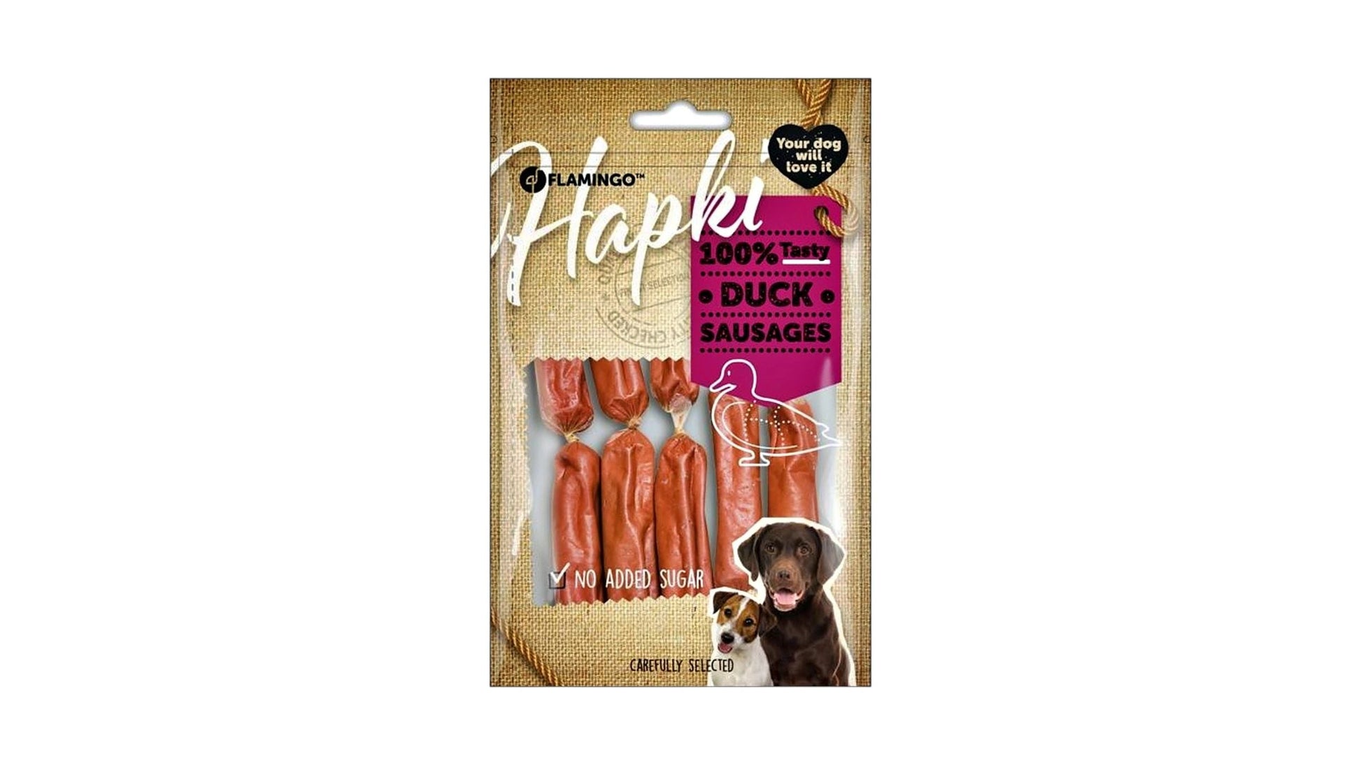 Snacks Hapki Sausages with duck 85g Dog Treat