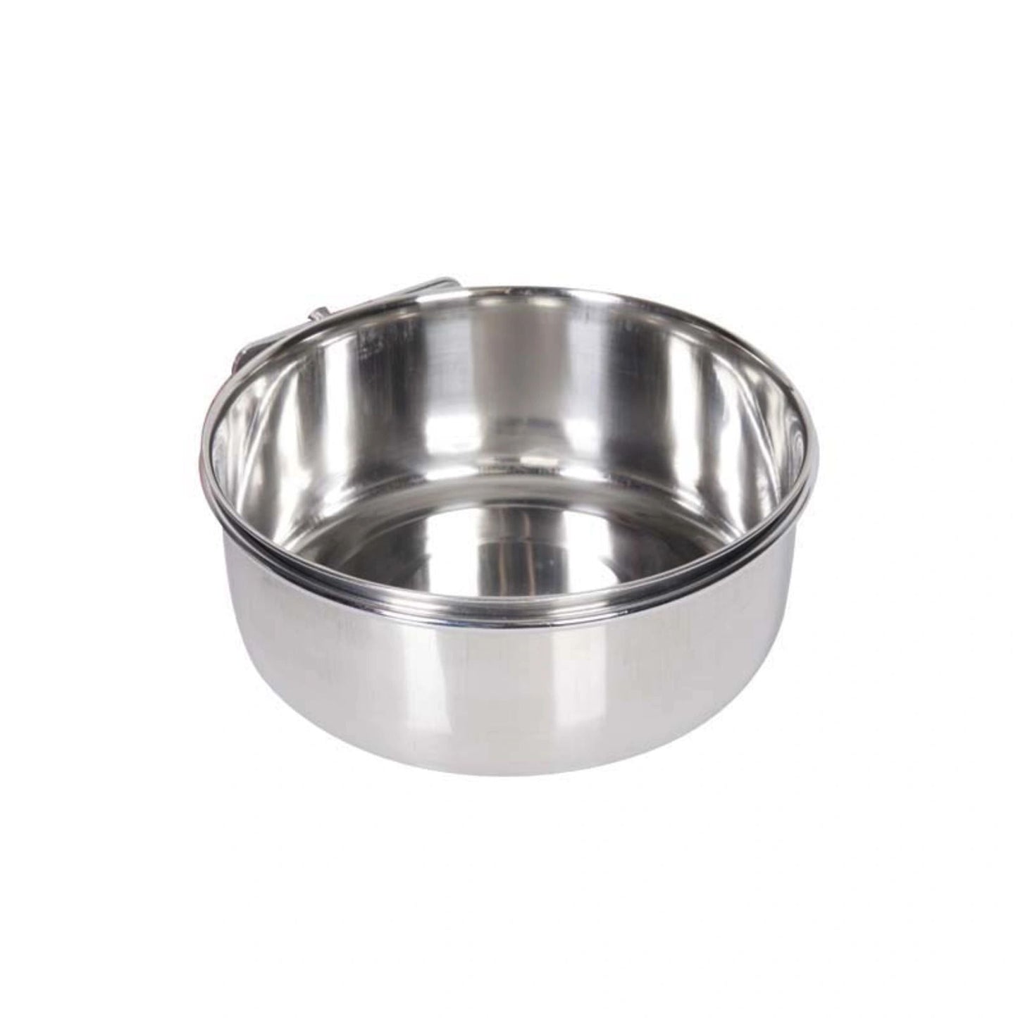 Stainless Steel Parrot Food | Water Bowl Classic WIth Screw Holder, 11cm
