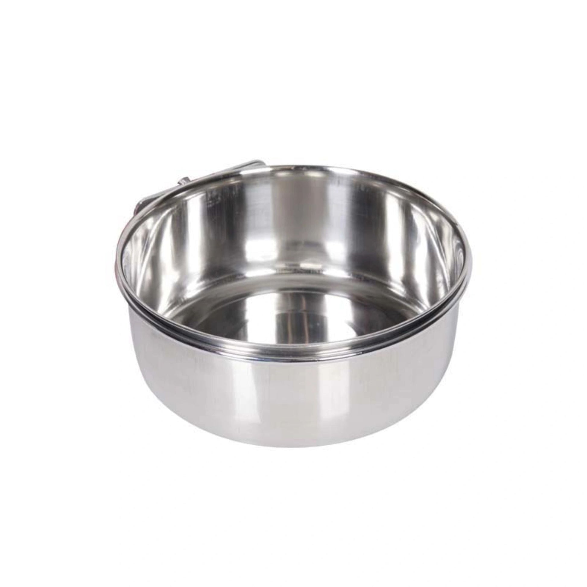 Stainless Steel Parrot Food | Water Bowl Classic WIth Screw Holder, 11cm