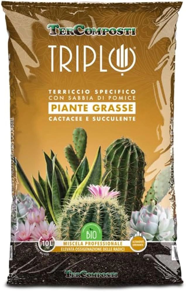 Triplo Cactus & Succulent Potting Soil Compost | Fast-Draining Pumice Mix