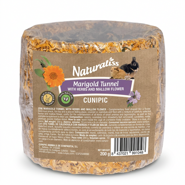 Cunipic edible marigold tunnel with herbs and mallow flower 200g