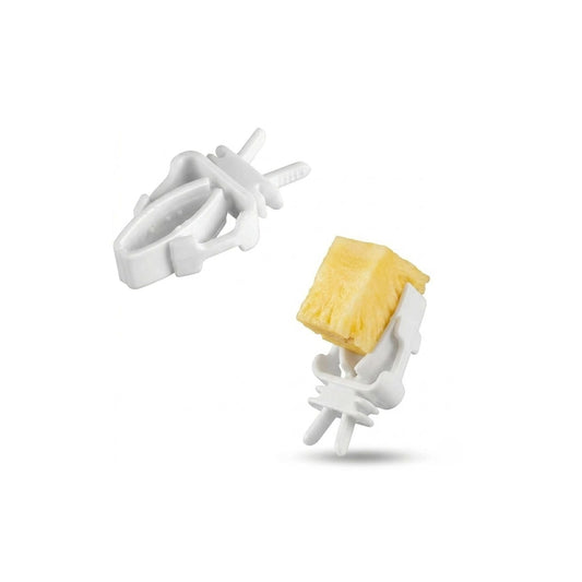 Universal Bird Cage Fruit & Vegetable Holder Clips - 2 Pack (Fits Standard 11mm & Large Parrot Cages)