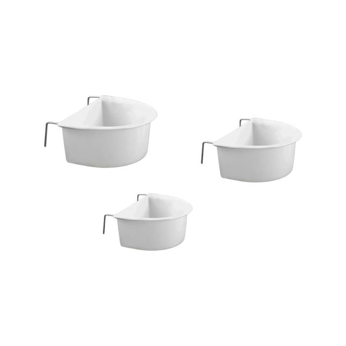 White Coop Bird Food | Water Cup With Hooks, 11cm (1pc)