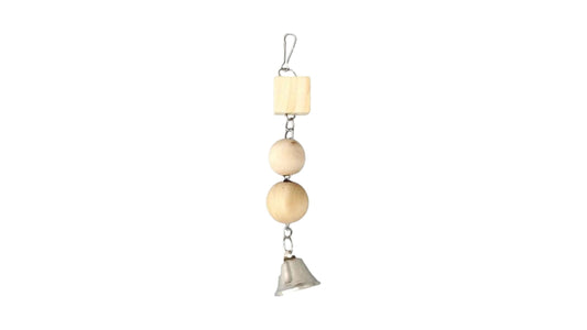 Wooden Bird Cage Toy with Bell