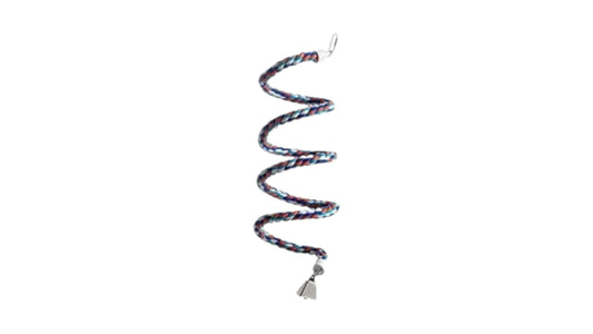 Woollen Climbing Spiral With Bell 180cm Bird - Parrot Toy