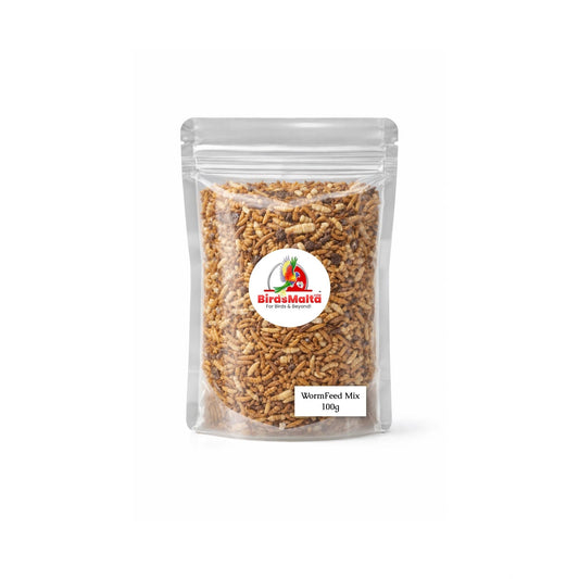 WormFeed Mix - Premium Dried Mealworms, Pinkies, Solder Fly Larvae & Crickets (Own Packing) 100g