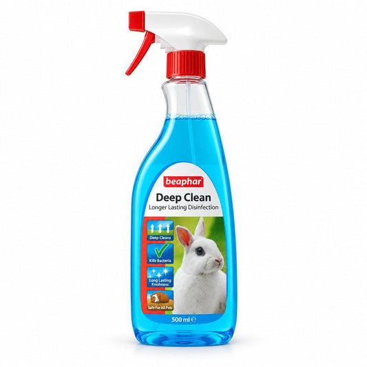 Beaphar Deep Clean disinfectant spray for rabbit hutches and small animal cages, 500ml