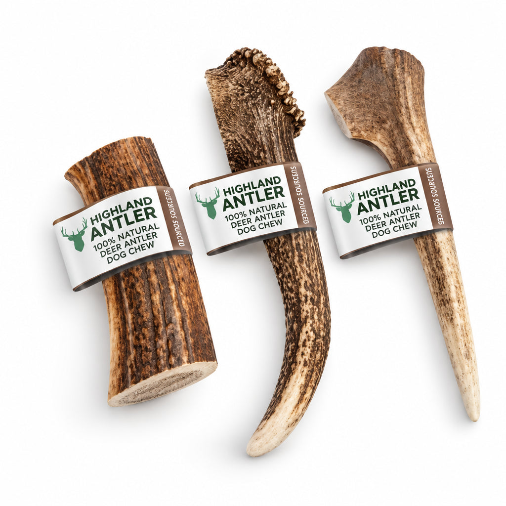Nova Highland natural deer antler dog chew in Extra Large size