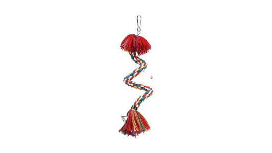 Spiral Rope Climbing Bird Toy With Bell, 50cm Bird - Parrot Toy
