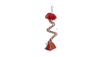Spiral Rope Climbing Bird Toy With Bell, 50cm Bird - Parrot Toy