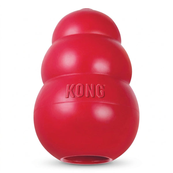 Red KONG Classic natural rubber treat-dispensing dog toy