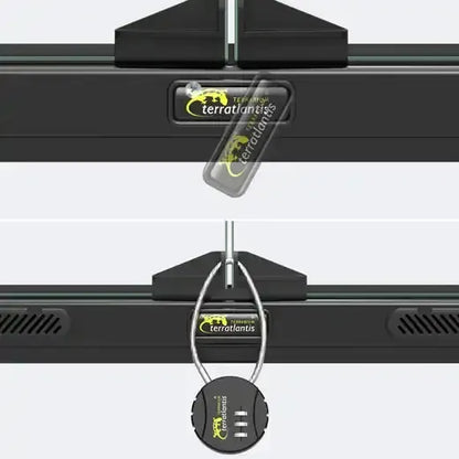 Terratlantis Smart Line aquaterrarium removable front-door locking detail