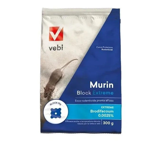 Vebi Murin Block Extreme Rodent Bait - 300g (Blue)