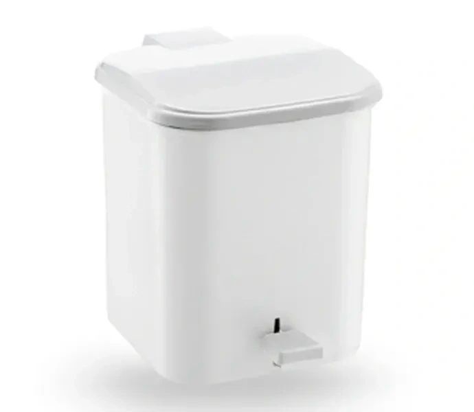 Veca Square Pedal Bin 8L - White