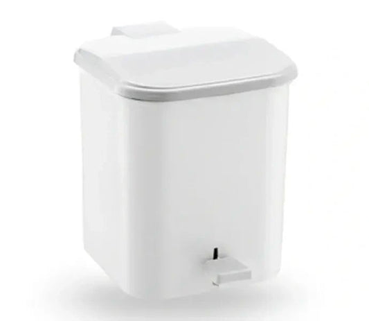 Veca Square Pedal Bin 8L - White