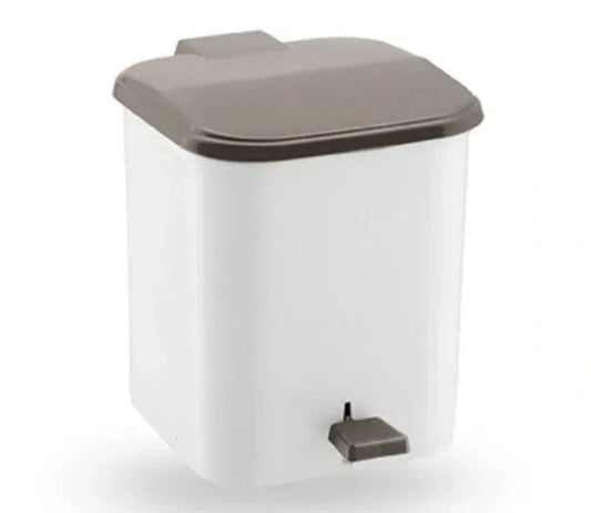 Veca Square Pedal Bin 8L - Taupe