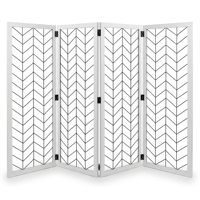 Pawise white freestanding foldable four-panel pet gate 183 by 71cm
