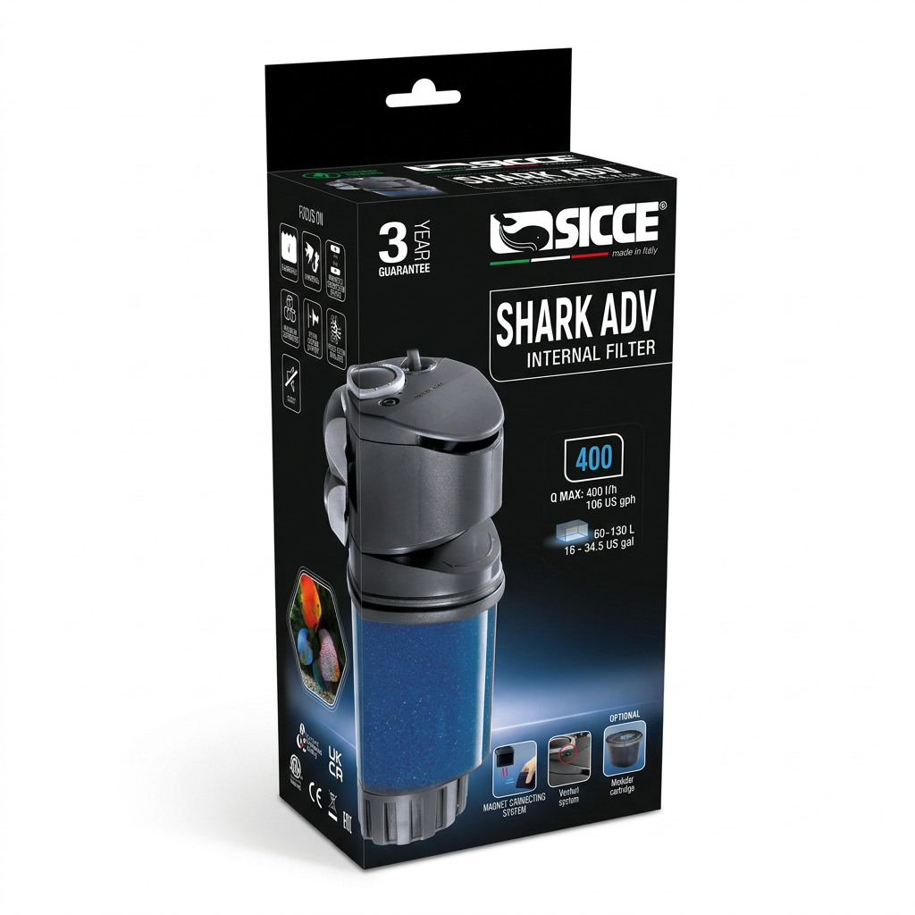 SICCE Shark ADV 400 internal aquarium filter 400 litres per hour