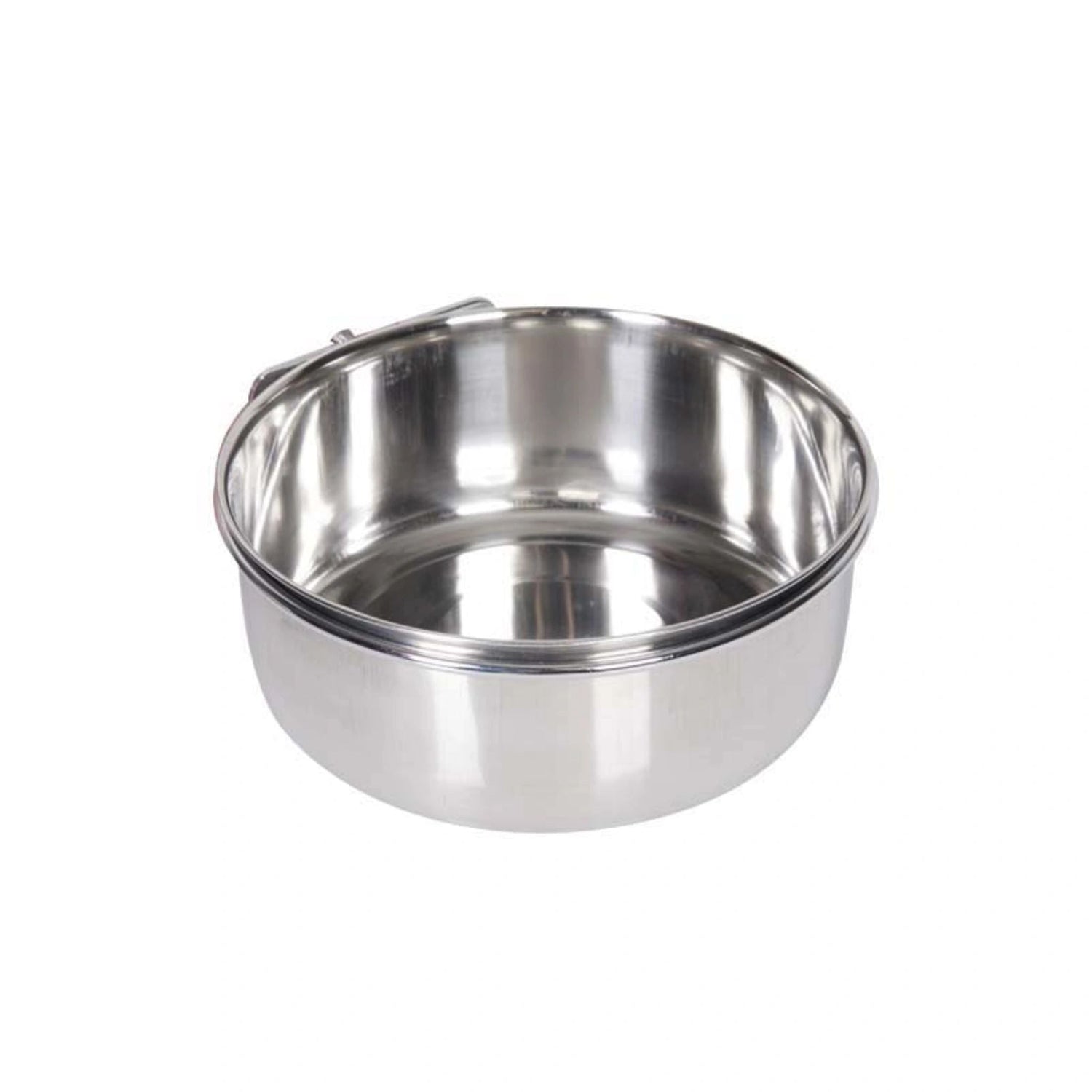 Stainless Steel Parrot Food | Water Bowl Classic WIth Screw Holder, 11cm