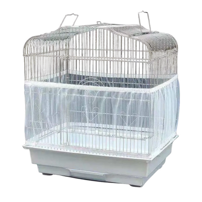 Premium White Mesh Bird Cage Seed Catcher – Medium