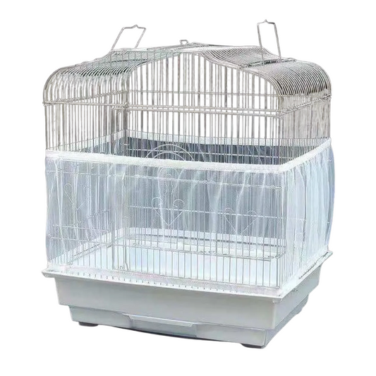 Premium White Mesh Bird Cage Seed Catcher – Large