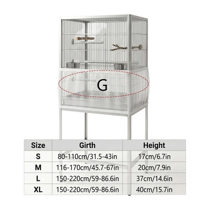 Premium White Mesh Bird Cage Seed Catcher – Medium